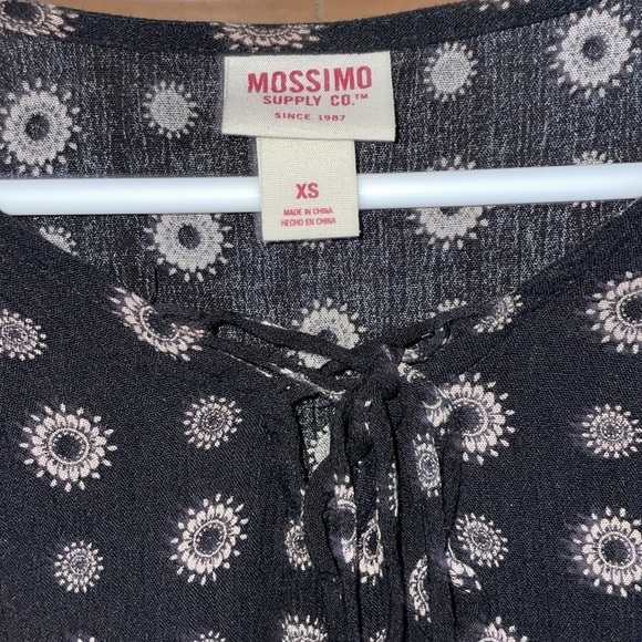 Black long bell sleeve Mossimo Supply Co blouse - Picture 3 of 5